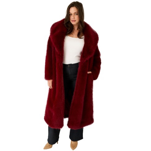 Plus size shaggy faux fur jacket best sale