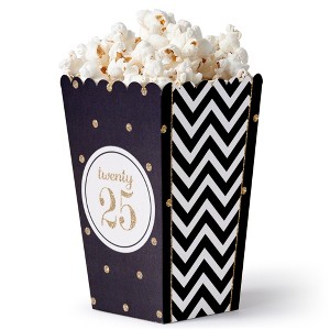 Big Dot of Happiness Gold 2025 Graduation Party Favor Popcorn Treat Boxes - Set of 12 - 1 of 4