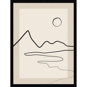 Amanti Art Line art 2 by Elena Ristova Wood Framed Wall Art Print - 1 of 4