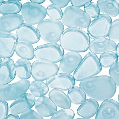 iDesign Pebblz Blue Suction Cup Non-Slip Bath Mat