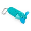 O2COOL 2pk Sport Misting Fan Carabiner Clip Teal - 2 of 3