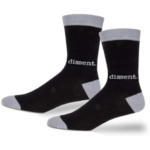 Accoutrements Dissent Women's Crew Socks in Black and Gray - 1 of 3