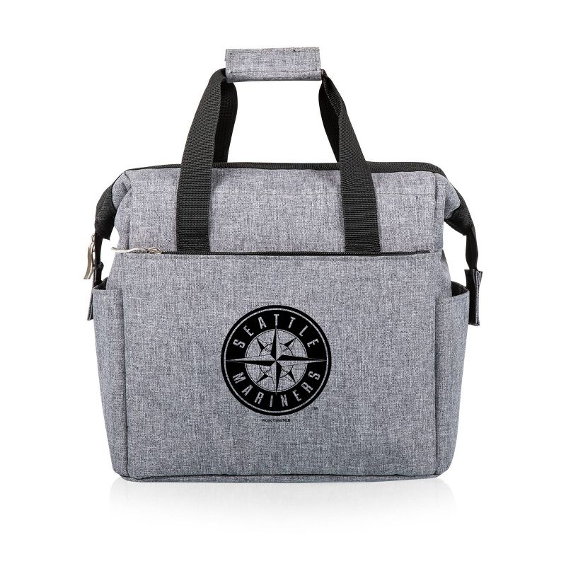 MLB Seattle Mariners On The Go Soft Lunch Bag Cooler - Heathered Gray, 1 of 6
