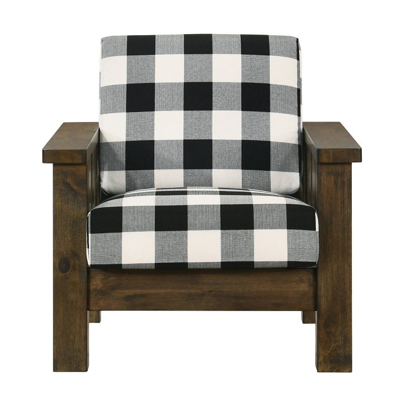 Jovie Gingham Rustic Wide Armchair - HOMES: Inside + Out, 1 of 7