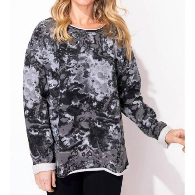 Women's Marble Washed Fleece Allover Print Pullover - ESCAPE BY HABITAT