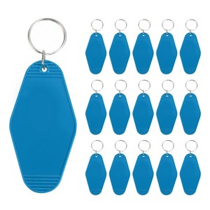 Unique Bargains Blank Vintage Motel Keychain for DIY Ornament Backpack Label 16 Pcs - 1 of 4