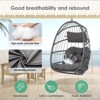 Hanging Egg Chair Without Stand - Foldable Indoor Outdoor Wicker Rattan Swing Egg Chair with Hanging Chain Hammock Chair - 4 of 4