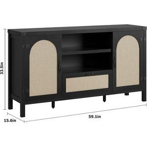 59" Buffet Cabinet with Storage,Farmhouse Kitchen Storage Cabinet with Adjustable Shelves - 1 of 4