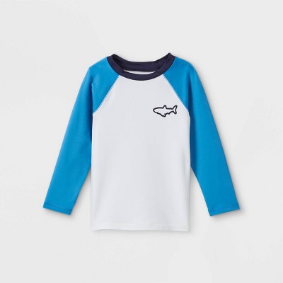 Toddler Boys' Raglan Long Sleeve Rash Guard - Cat & Jack™ Turquoise