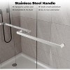 Frameless Shower Door, Sliding Glass Doors with 5/16" (8Mm) Clear Tempered Glass, Shower Door with Stainless Steel Handle for Walk In Shower - 4 of 4