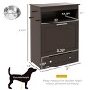 Pet Feeder Station with Storage Cabinet,Elevated Dog Bowls,Food Container,Leash Hooks-LAOTIES - 2 of 4