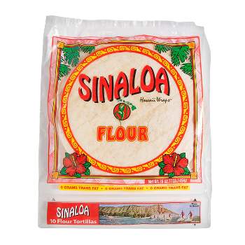 Sinaloa Hawaii Wraps Flour Tortillas - 16oz/10ct