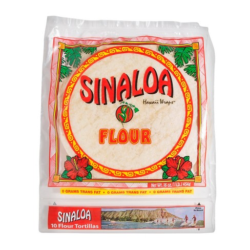 Sinaloa Hawaii Wraps Flour Tortillas - 16oz/10ct - image 1 of 1