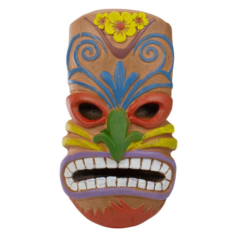 Northlight 13.5" Tiki Mask Frown Face Outdoor Wall Hanging, 1 of 6