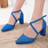 Sina - Bright Blue Glitter Heels | Forever & Always Shoes - 2 of 4