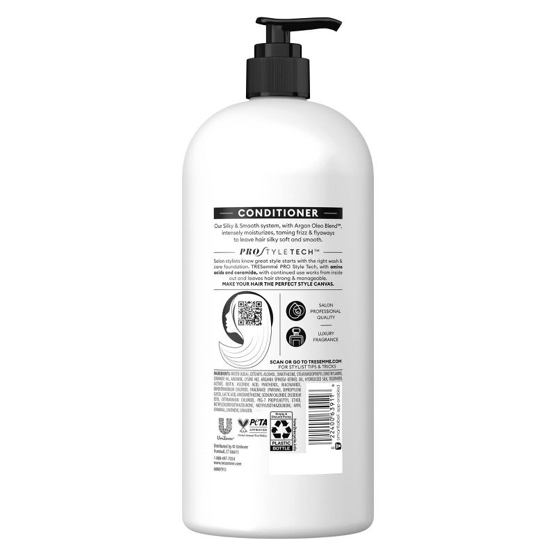 Tresemme Silky &#38; Smooth Anti-Frizz Conditioner with Pump For Frizzy Hair - 39 fl oz, 4 of 9