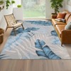 Area Rug Washable Low Pile Non Slip Rugs Palm Tree Leaf Area Rug Foldable Stain Resistant Indoor Carpet for Living Room Bedroom - 3 of 4