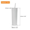 Unique Bargains Skinny Tumbler with Lids and Straws 16 OZ - 2 of 4