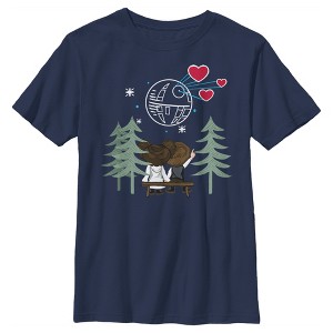 Boy's Star Wars Valentine's Day Han and Leia Holding Hands T-Shirt - 1 of 4