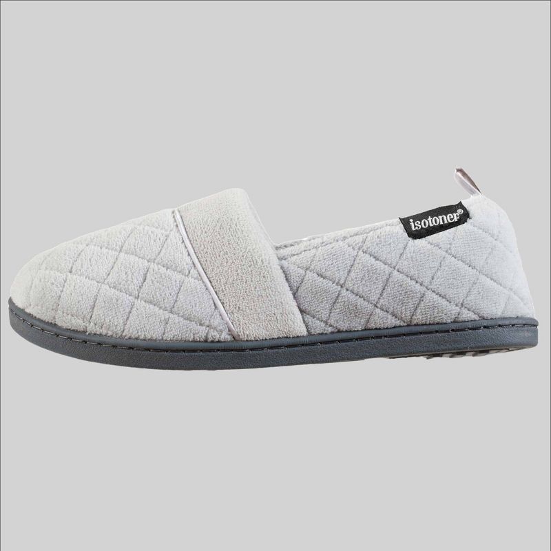 Isotoner Women's Diamond Quilted Microterry Closed-Back Slippers, 2 of 9