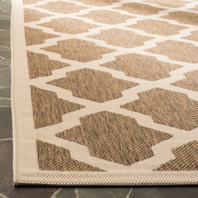 Brown and Bone Rectangular Indoor/Outdoor Area Rug