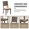 Whisen 6-Piece Wood Dining Table Set with Bench and 4 Removable Cushions Dining Chairs - 4 of 4