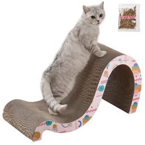 THE LICKER STORE Kona Modern Cardboard Double-Sided Wave Cat Scratcher with Catnip - 1 of 4