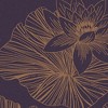 Lotus Plum Purple and Copper Floral Paste the Wall Wallpaper - 4 of 4