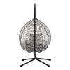 Patio Swing Egg Chair With Stand,PE Rattan Egg Chair,Hanging Basket Chair,Hammock Chair -Maison Boucle - 4 of 4