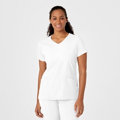 Wink W123 Women's Y-Neck Wrap Scrub Top
