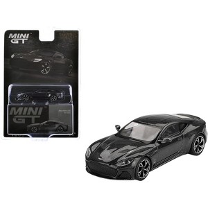 Aston Martin DBS RHD (Right Hand Drive) "007 Edition" Black Metallic Limited Edition 1/64 Diecast Model Car by Mini GT - 1 of 4