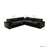 WJShome 5 pcs Cloud Modular Sectional Sofa for Livingroom,120.45inch Down Filled Convertible Couches for Office Apartment,V Shaped - 3 of 4