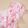 Amaryllis Women’s Ruffle Sleeve Back Bow Textured Woven Top Square Neckline Feminine Fit Soft Lightweight Blouse - 4 of 4