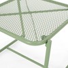 Modern Mesh Outdoor End Table, Rectangle Powder-Coated Metal Patio End Table for Outside Use, Patio Side Table -Christopher Knight Home - 2 of 4