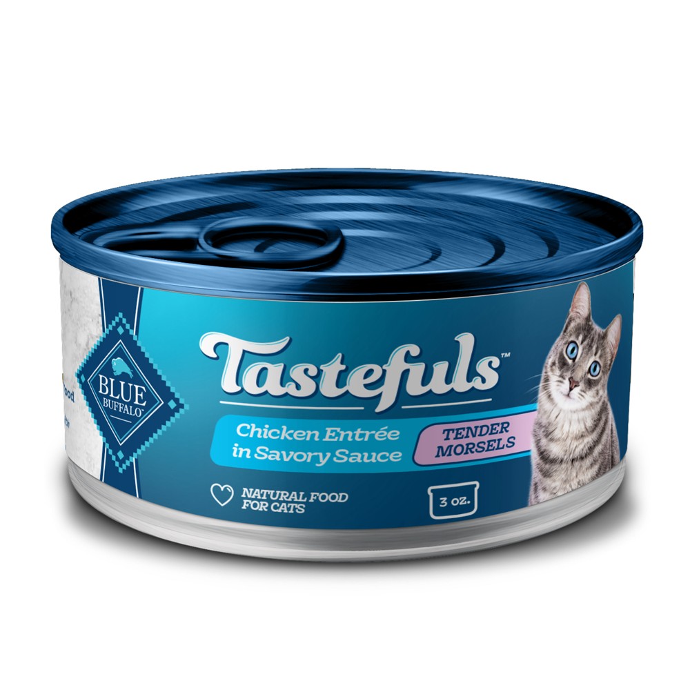 Photos - Cat Food Blue Buffalo Tastefuls Natural Tender Morsels Wet  with Chicken En 