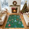 Runner Rug,Washable Rug for Home Decor, Indoor Non Slip Carpet,Soft Low Pile Christmas Rugs with Xmas Tree Motif for Entryway,Living Room,Bedroom - 3 of 4