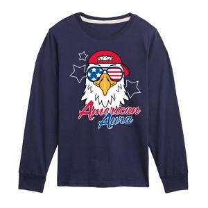 Boys' - Instant Message - American Aura Eagle Long Sleeve Graphic T-Shirt - 1 of 4