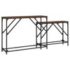 vidaXL Nesting Console Tables 2 pcs Brown Oak Engineered Wood - 2 of 4