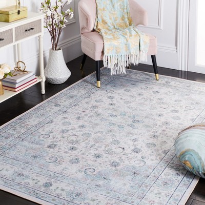 Easy-Care Tucson Beige & Green Synthetic 4' x 6' Area Rug