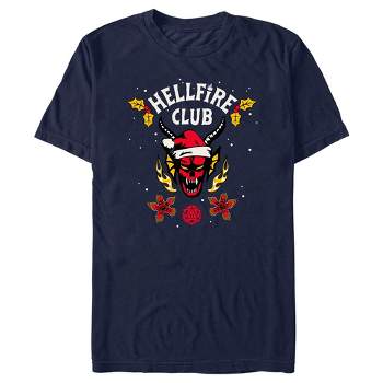 Men's Stranger Things Christmas Hellfire Club Logo T-Shirt