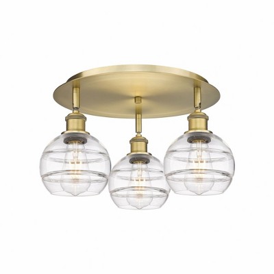 Rochester - 3 Light Flush Mount In Industrial Style-8.88 Inches Tall and 17.63 Inches Wide
