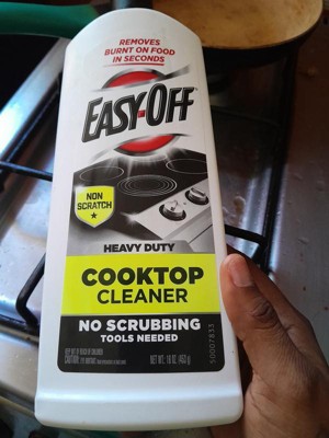 Easy Off Fume Free Oven Cleaner, Destroys Tough Burnt on Food and Grease,  24 Oz Heavy Duty Cooktop Cleaner, Removes Burnt on Food in Seconds,  Non-Scratch, No Scrubbing Tools Needed, 16 Oz