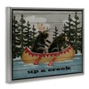 Stupell Industries Up A Creek Woodland Cabin Canoe Floating Frame Canvas Art - 2 of 4
