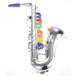Golden Musical Instrument Saxophone with 8 Colored Keys for Kids Beginner EXCEART Saxophone for Kids 