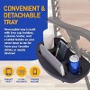 SereneLife Zero Gravity Lounge Chair, Adjustable Steel Mesh Recliners, with Canopy, Removable Pillows and Cup Holder Side Tables, Set of 2, Cream - 4 of 4