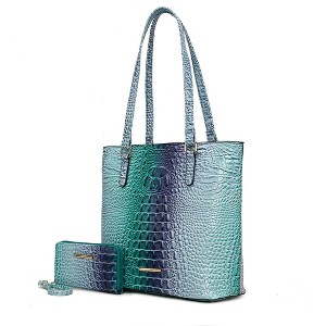 MKF Collection Piper Gradient Rainbow Women’s Tote Bag with Matching Wallet by Mia K - 1 of 4