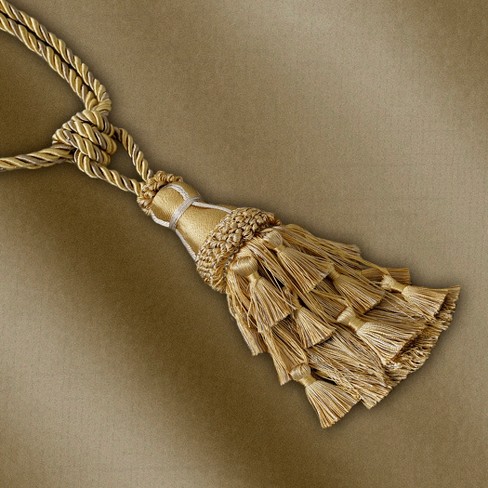 Charlotte Decorative Tassel Window Curtain Tieback 24 Gold