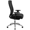 47.5" Leather Multi function Executive Swivel Ergonomic Office Chair with Seat Slider & Lumbar Black - Riverstone Furniture - image 3 of 4