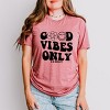 Simply Sage Market S.W.Smiley Good Vibes Only Smiley Face Short Sleeve Tee - 2 of 4