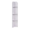 VECELO 4-Tier Corner Shelf Stand, Small Storage Organizer for Narrow Space, Toilet Paper Stand for Bathroom, White - 2 of 4